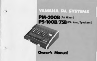 Yamaha PS-100-B - Owners Manual